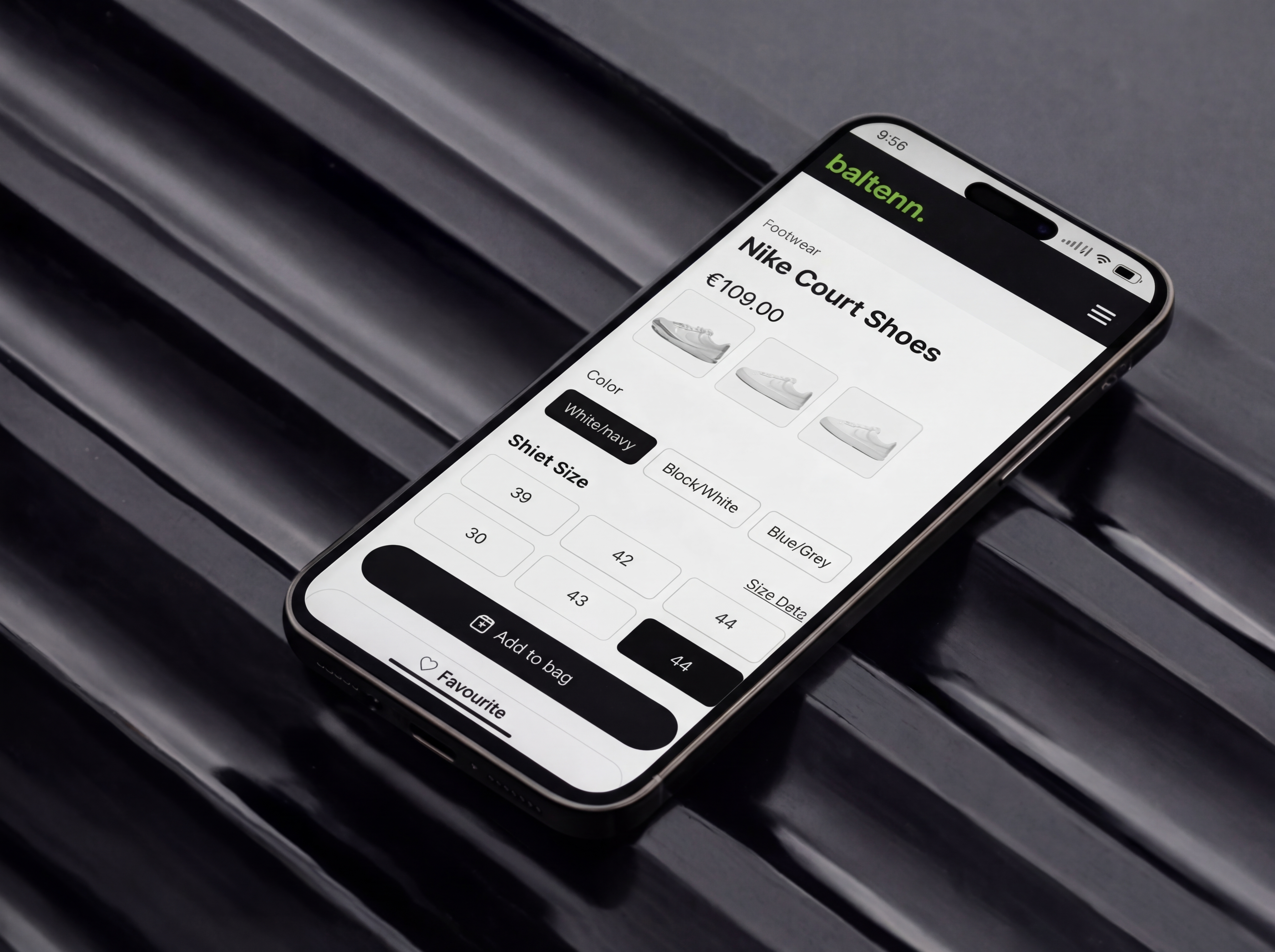 Baltenn Tennis Academy ecommerce section preview