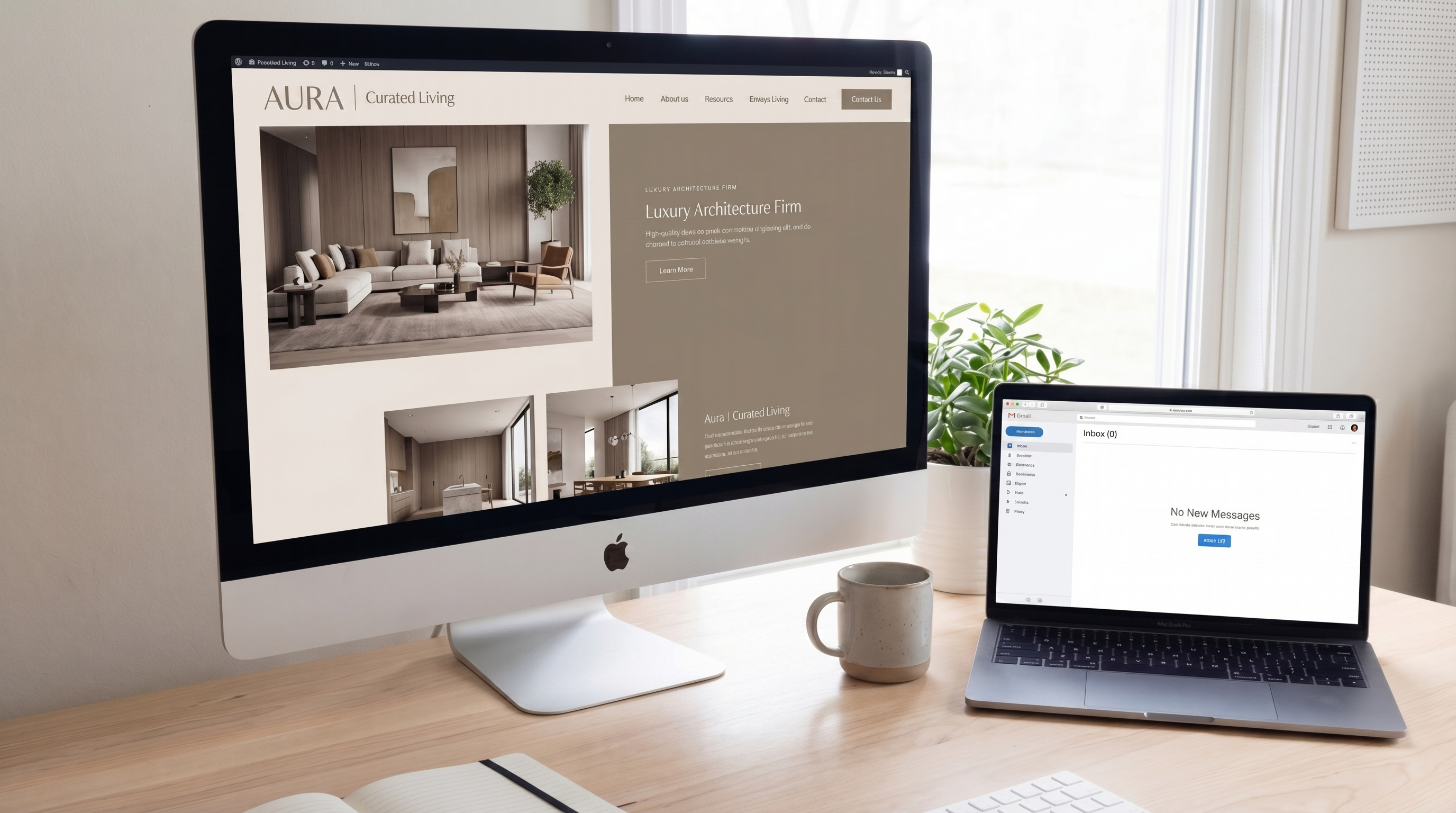 Website analytics dashboard and person reviewing low conversion performance